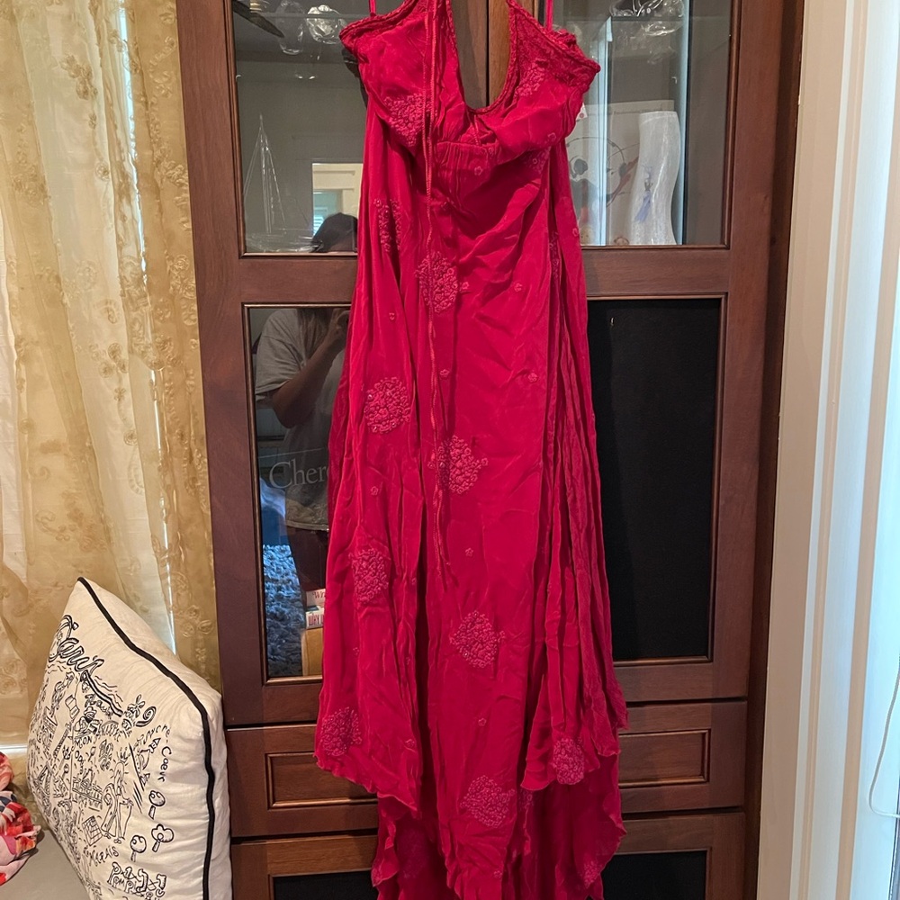 Free People Red Halter Sundress